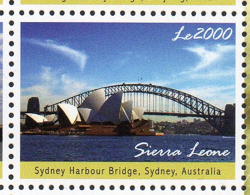 Sydney Harbour Bridge Sierra Leone stamps 2009 Bridges